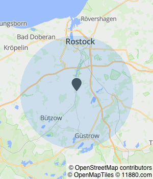 Kartendarstellung des Servicegebiets von P.A.T Car&Truck Service