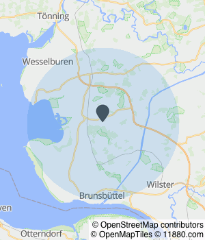 Kartendarstellung des Servicegebiets von Schröder Service