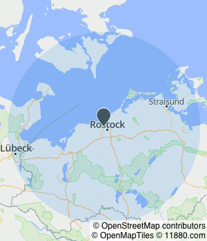 Kartendarstellung des Servicegebiets von LUPCOM media GmbH