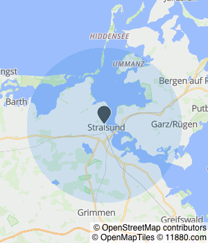 Kartendarstellung des Servicegebiets von Scharmberg KFZ-Werkstatt