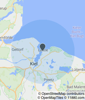 Kartendarstellung des Servicegebiets von Sieht gut aus