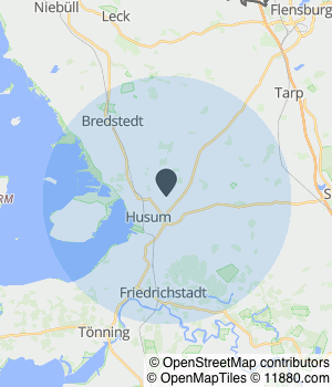 Kartendarstellung des Servicegebiets von Reuter Erdarbeiten & Gartenservice