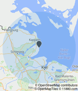 Kartendarstellung des Servicegebiets von Wagner Immobilien